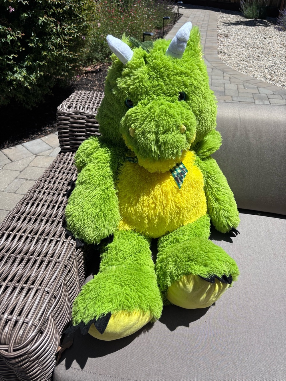 Peek A Boo Jumbo 4ft Green Dragon With Wings Plush Animal Prize Toy Retired